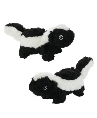 Jr Nature Skunk 2 Pack, Durable Plush Squeaky Dog Toy