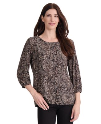 Women's Paisley 3/4-Sleeve Top