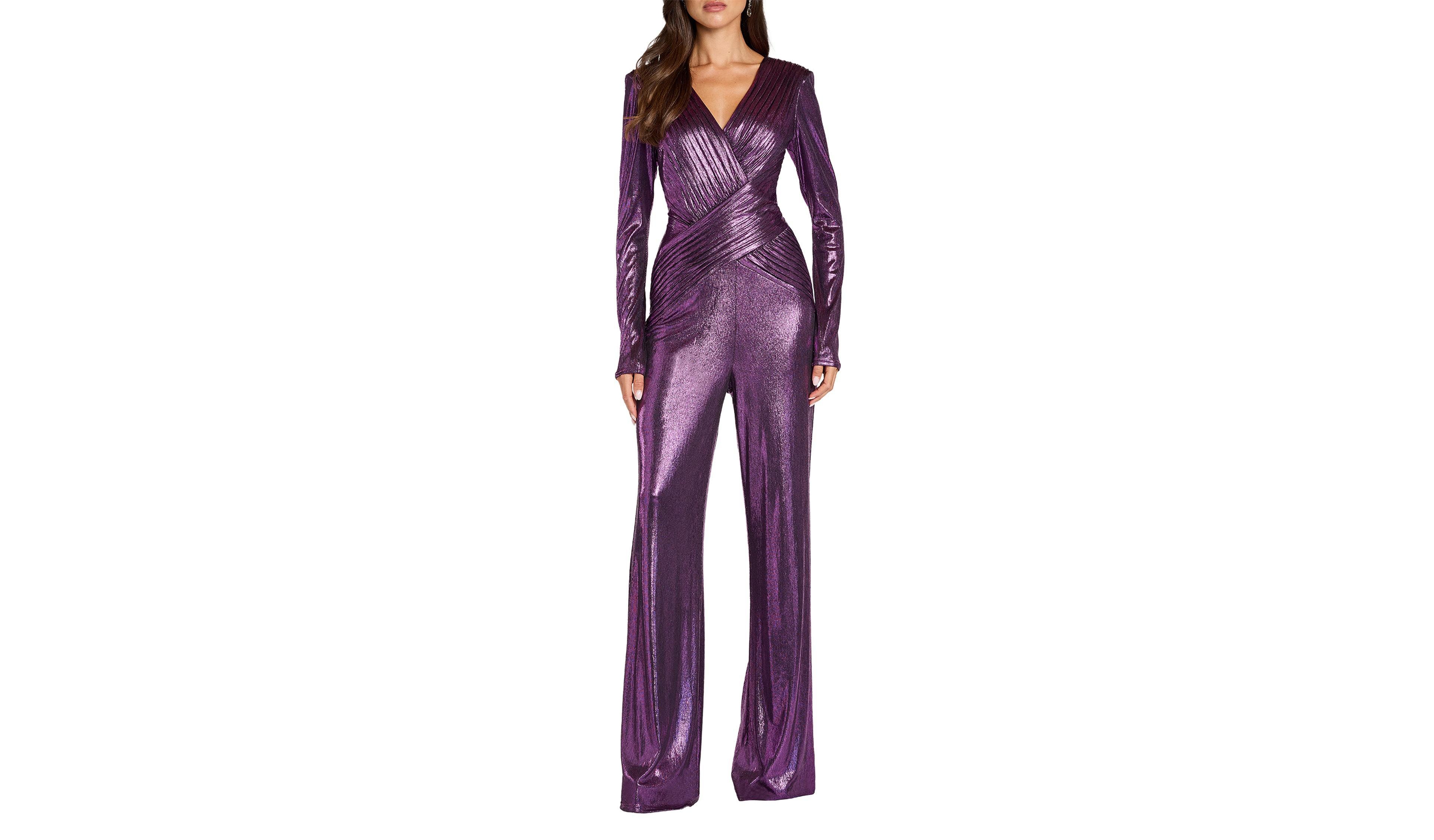 Tadashi Shoji Women's Aderyn Metallic Jersey Jumpsuit