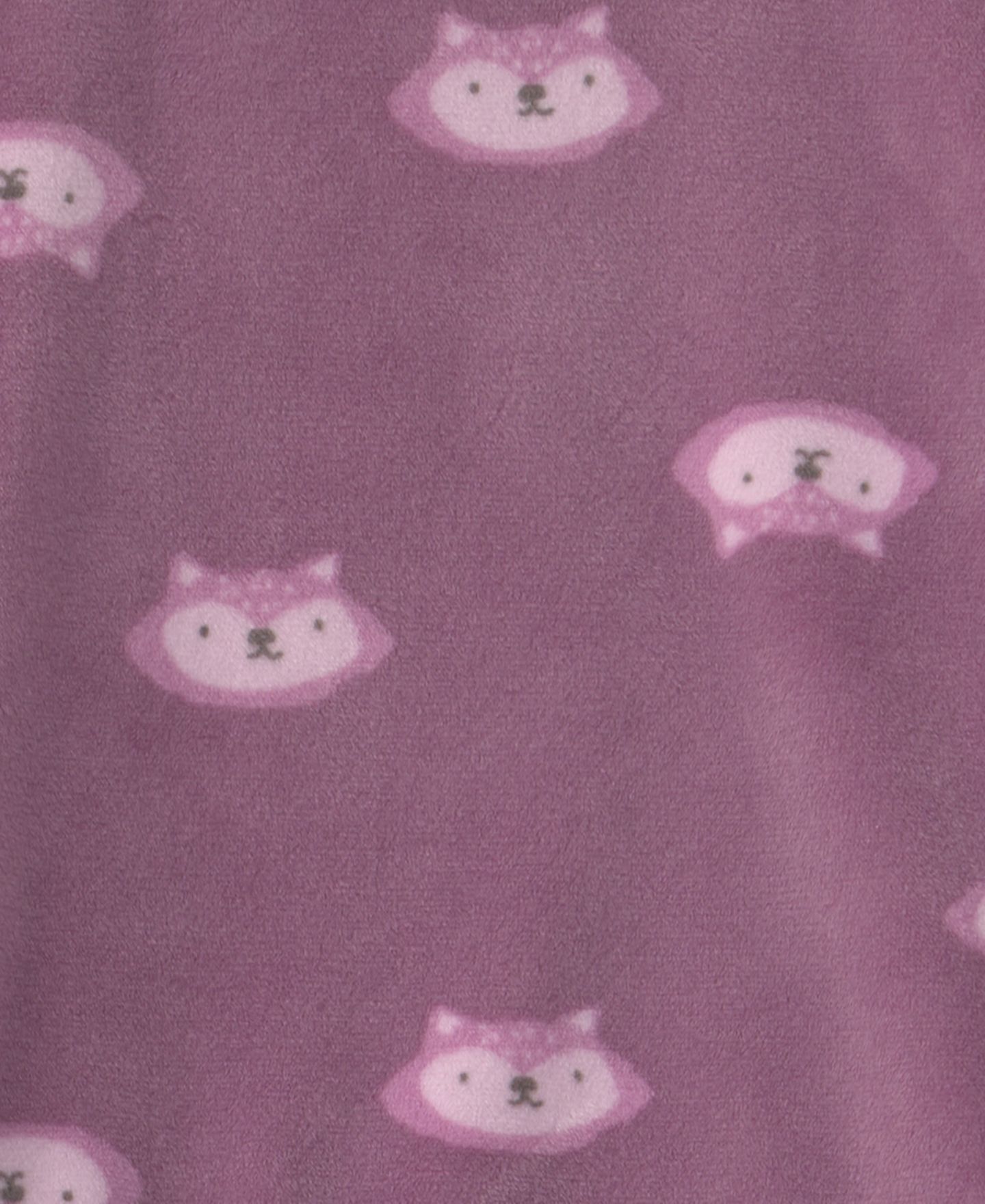 Комплект Carter's Fox Print Long-Sleeve Top and Pants, 3-Piece Set для девочек-малышей, цвет: Фиолетовый — фото 3