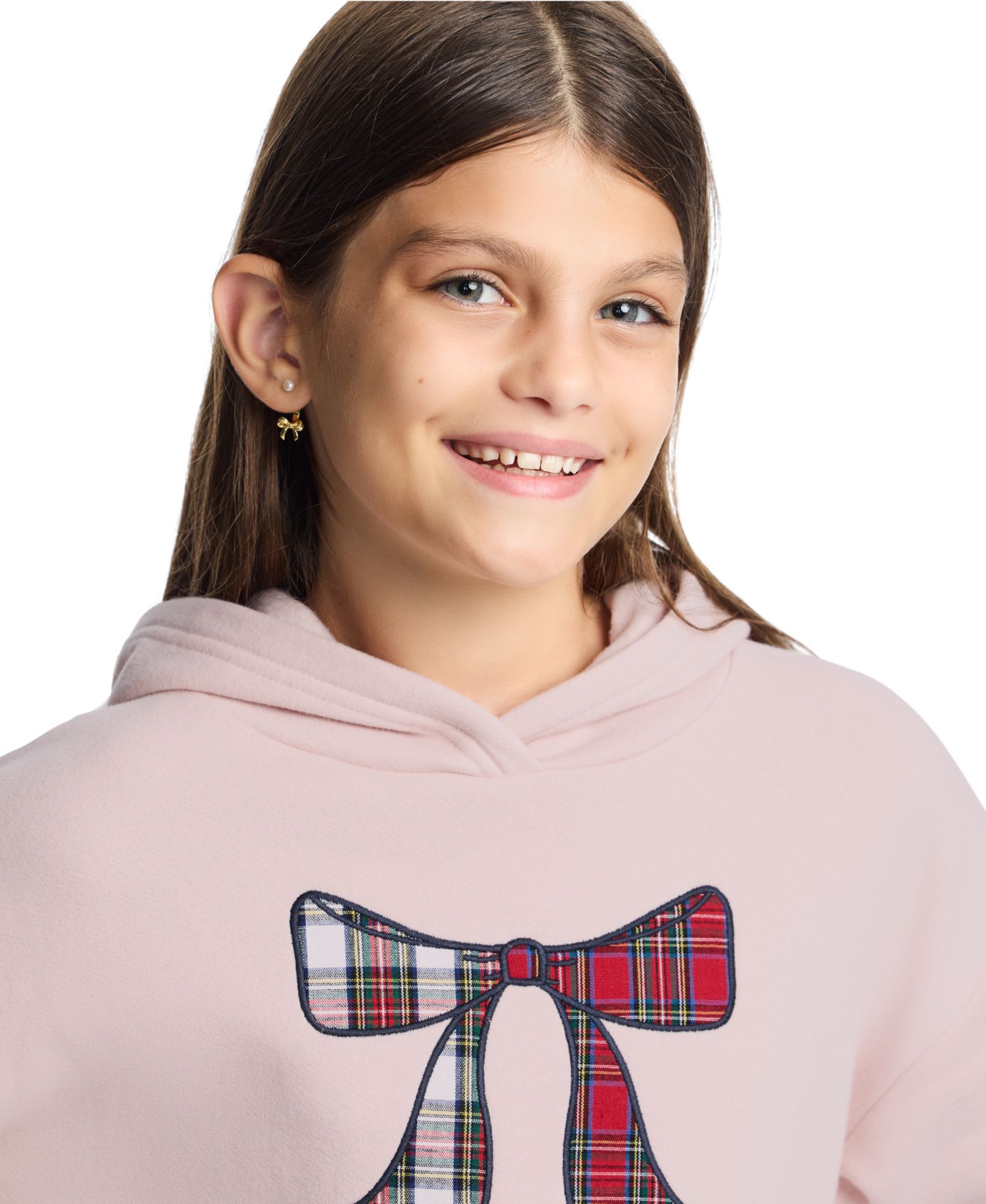 Худи Tommy Hilfiger Popover Oversized-Hood Kangaroo-Pocket для девочек, цвет: Lotus — фото 4