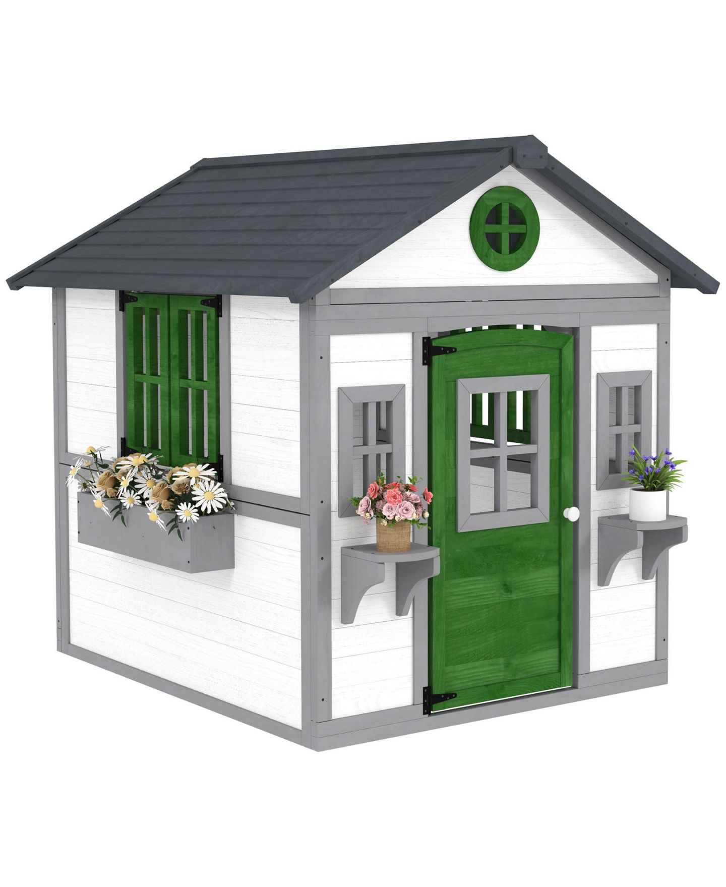 Детская игрушка SEVORLEY Outdoor Wood Playhouse, Ages 3-8, цвет: Белый — фото 3