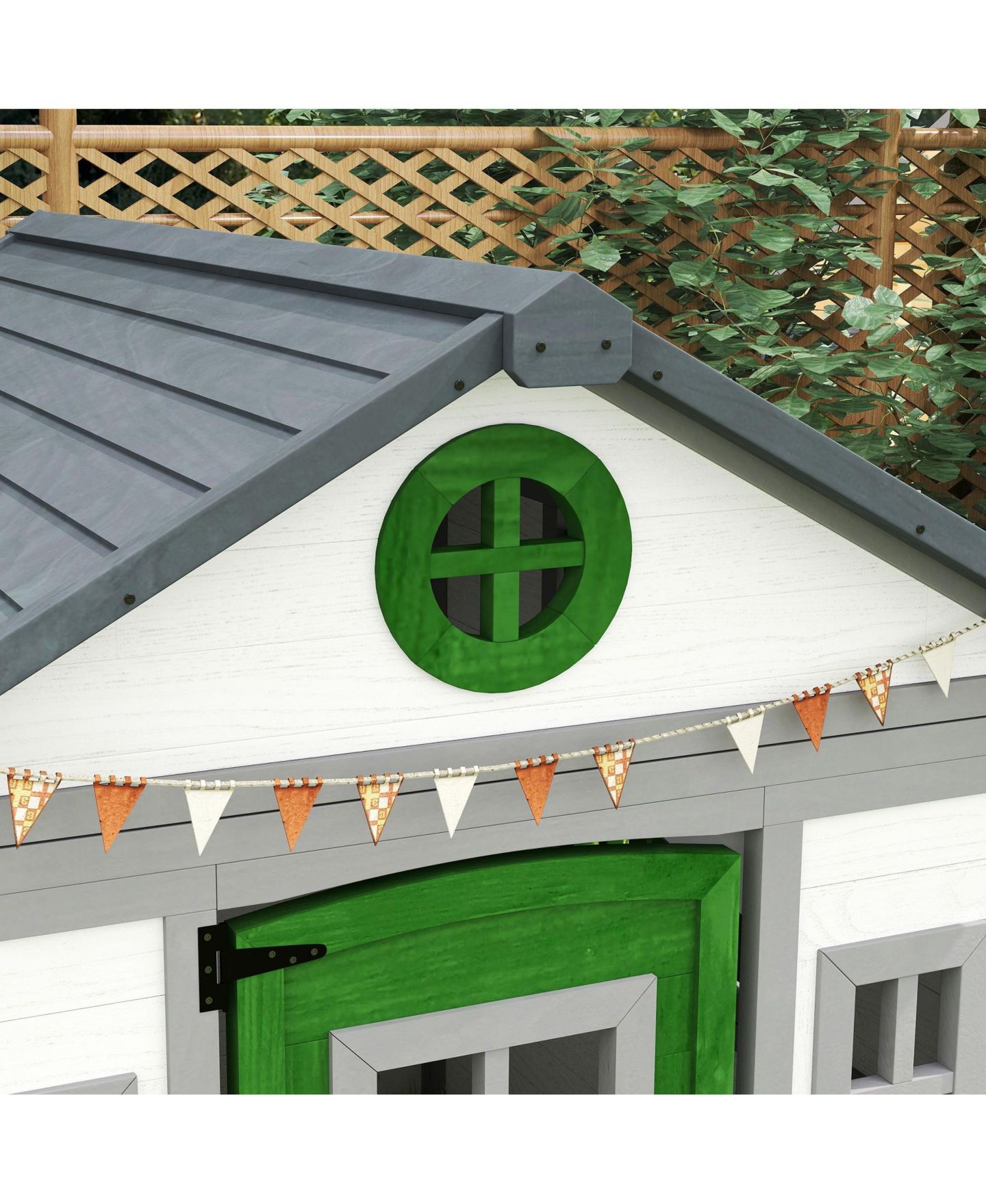 Детская игрушка SEVORLEY Outdoor Wood Playhouse, Ages 3-8, цвет: Белый — фото 11