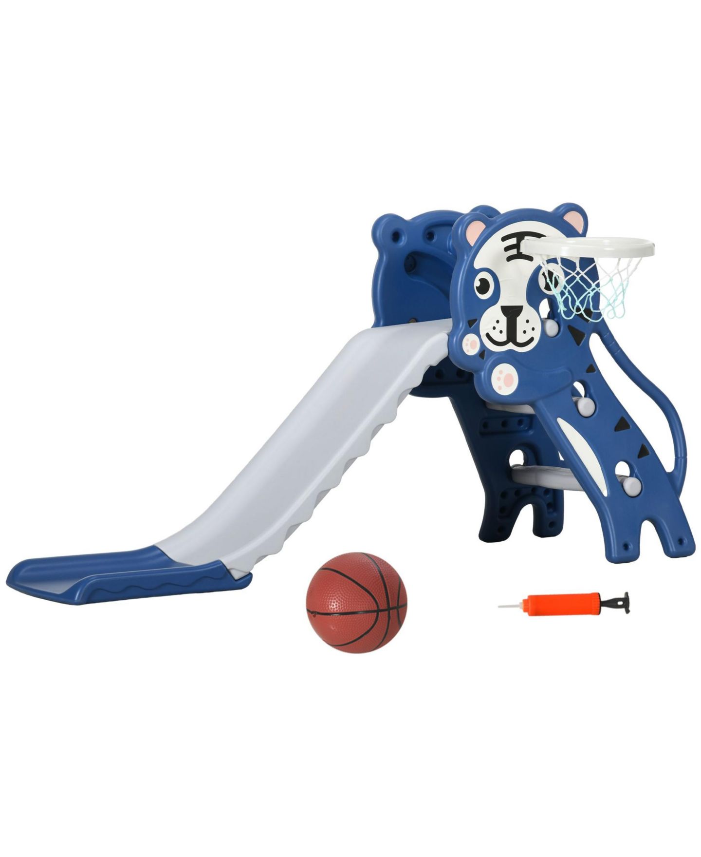 Детская игрушка SEVORLEY Activity Slide with Climbing and Sliding, Non-Slip Steps & Basketball Hoop, Ages 18-36 Months, цвет: Синий — фото 3