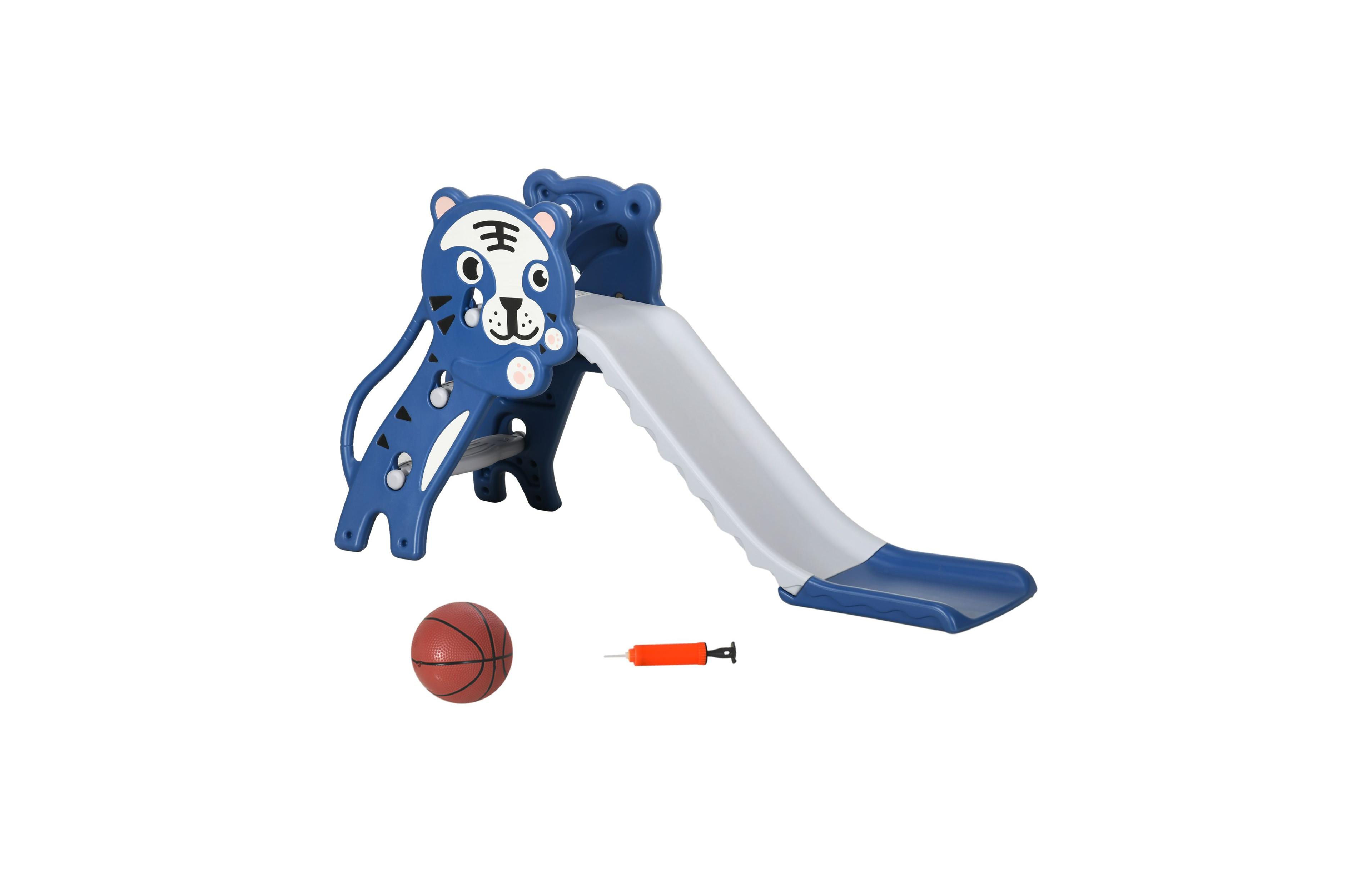 Sevorley Activity Slide with Climbing and Sliding, Non-Slip Steps & Basketball Hoop, Ages 18-36 Months