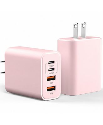 40W USB C Wall Charger Block 4 Port PD QC Fast Charging for Phone Tablet