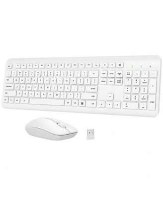 Full-Size Wireless Ergonomic Keyboard and Mouse Combo for Windows, Mac, Chrome OS, and Linux
