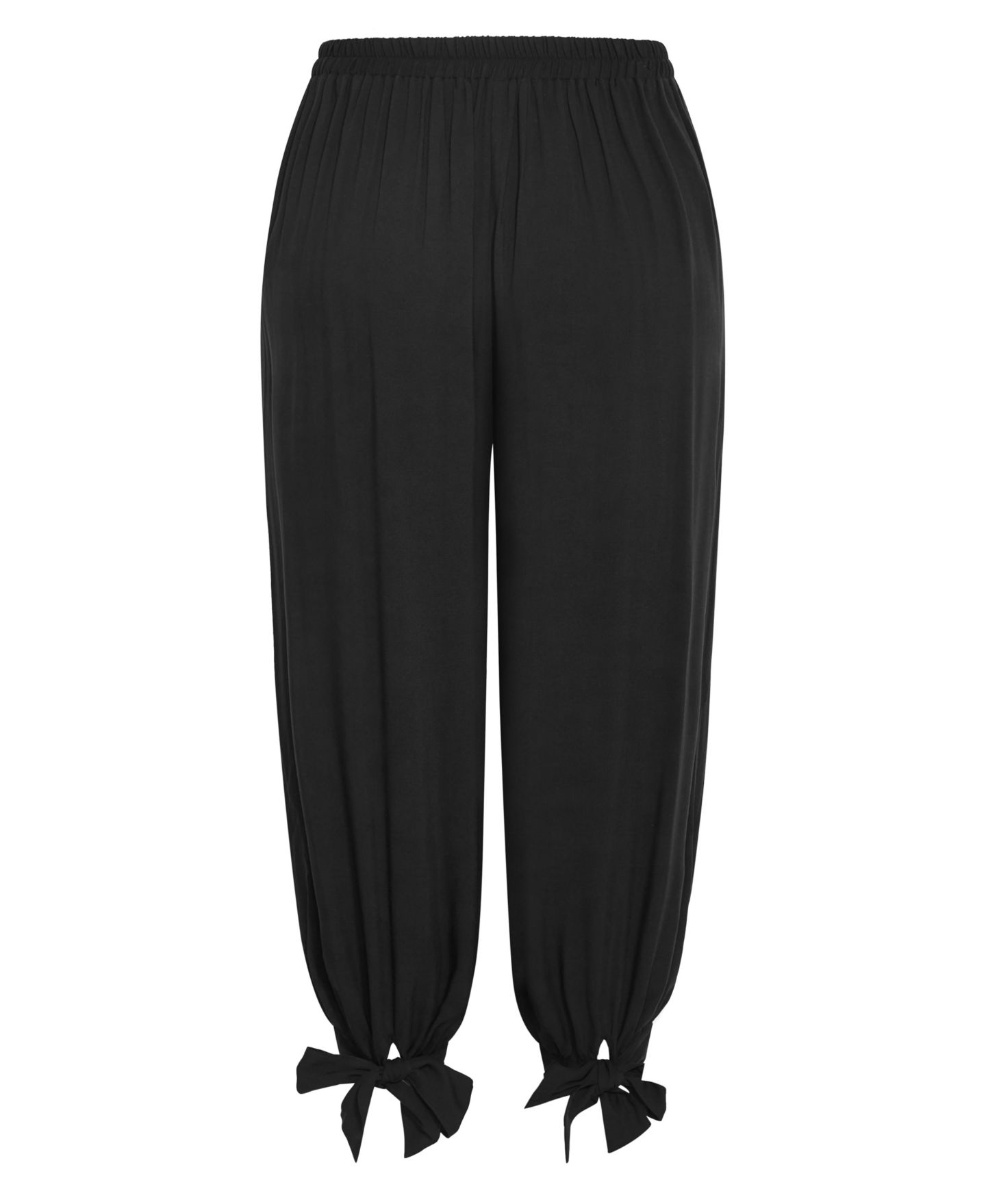 Женские брюки CITY CHIC Plus Size Billie Wide-Leg Adjustable Tie Hem Pull-On, цвет: Чёрный — фото 5