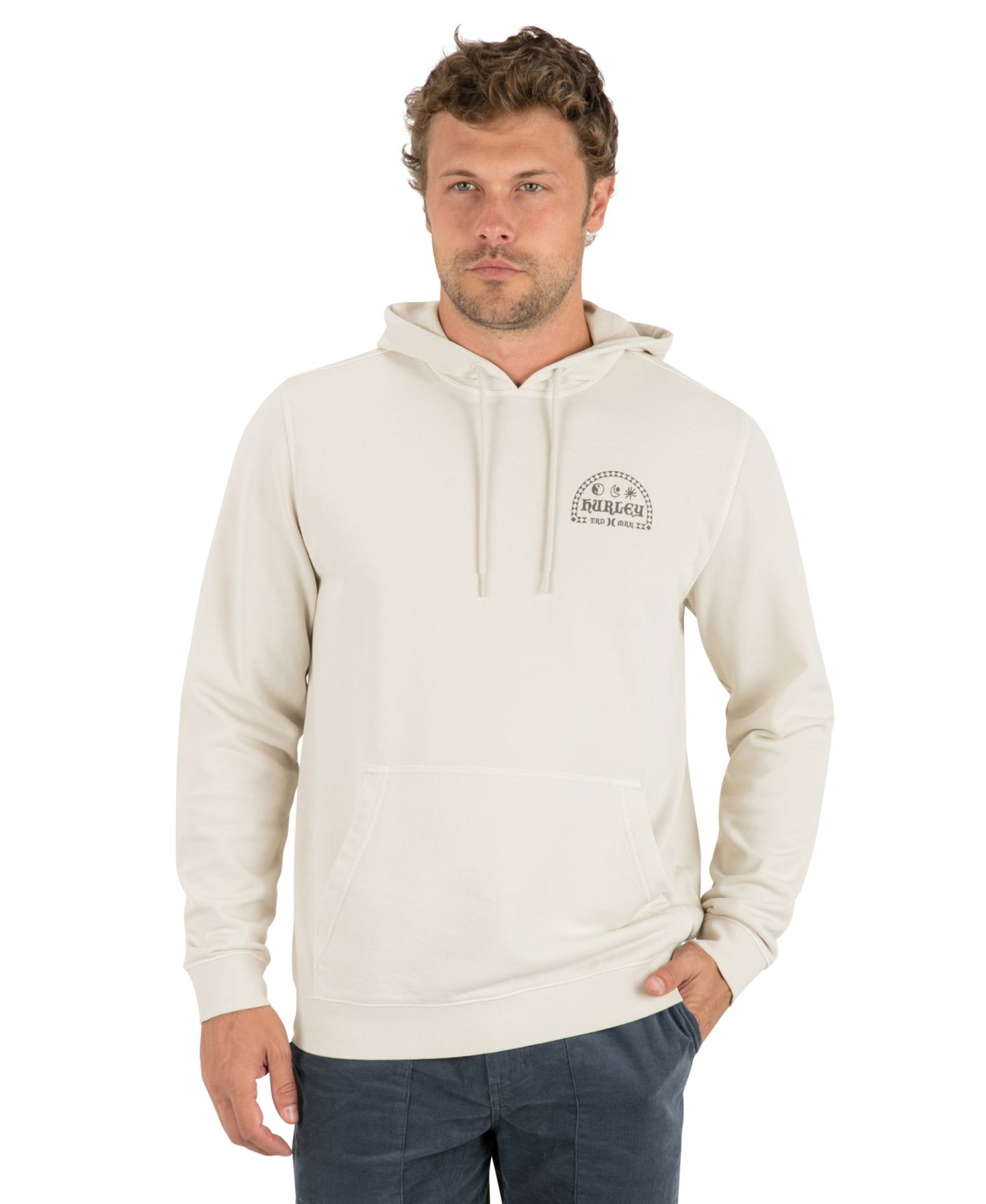 Мужское худи Hurley Naturals Kangeroo Pocket Graphic, цвет: Dover — фото 3