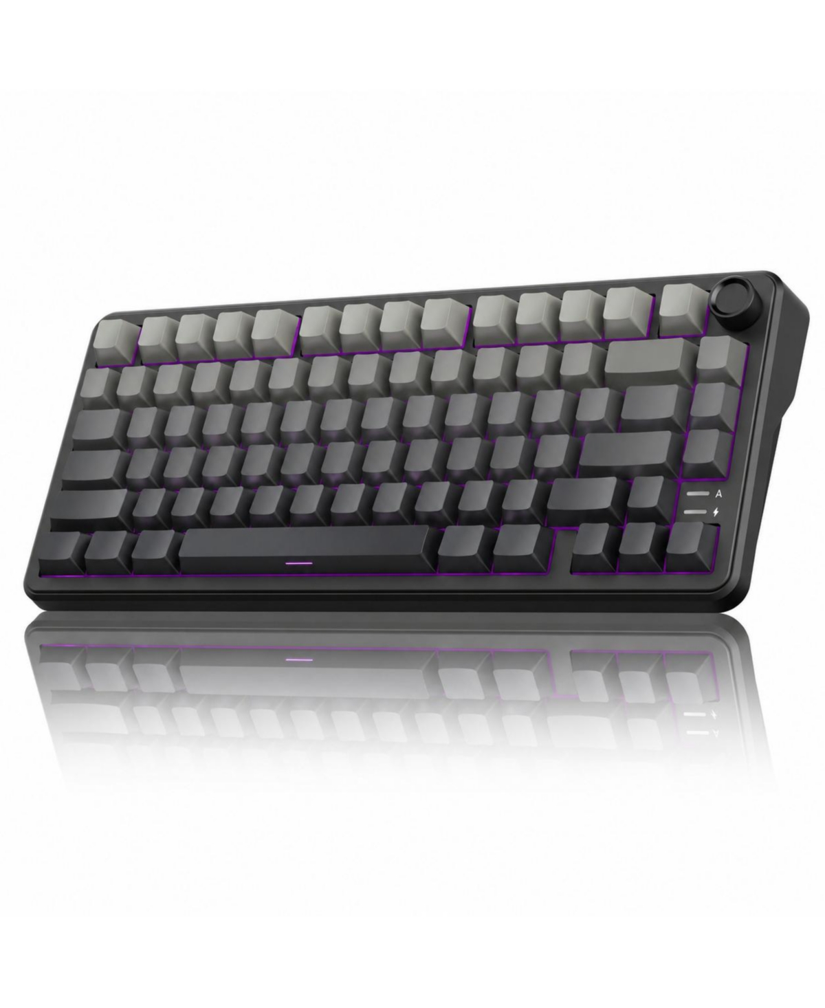Lofree Wireless Mechanical Gaming Keyboard 75% Hot Swappable Rgb Knob Pbt - Gradient gray