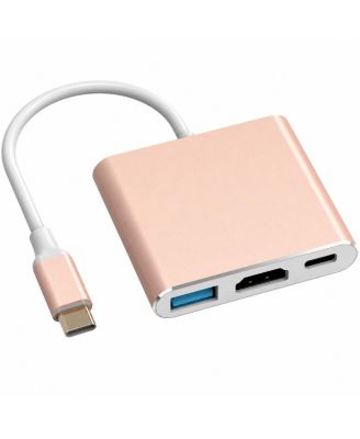 USB C to HDTV Adapter 3 in 1 Multiport 4K Video Output 5Gbps Transfer