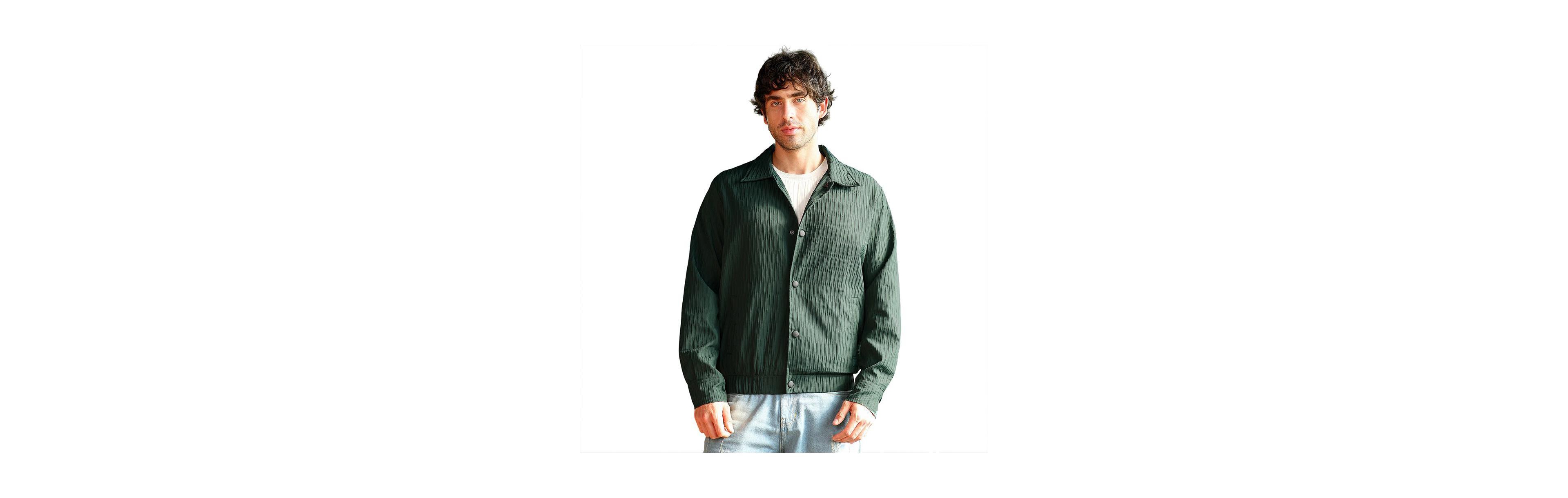 Campus Sutra Men's Crease-Tactile Bomber Jacket