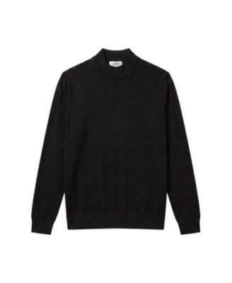 Men's Mock Neck Pullover Merino Wool Sweater
