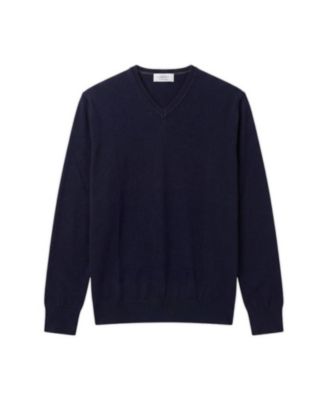 Men's Big & Tall Merino Wool V-Neck Pullover Sweater