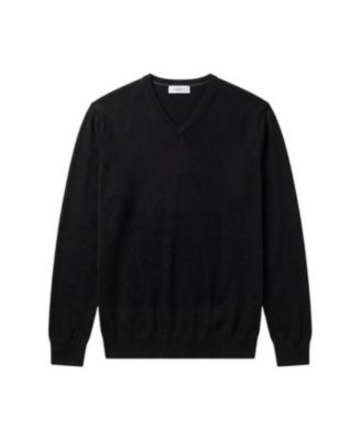 Men's Big & Tall Merino Wool V-Neck Pullover Sweater