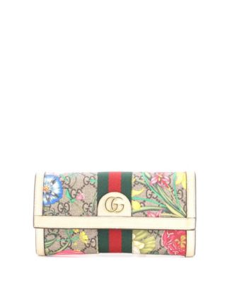 Ophidia Flora GG Coated Canvas Continental Wallet