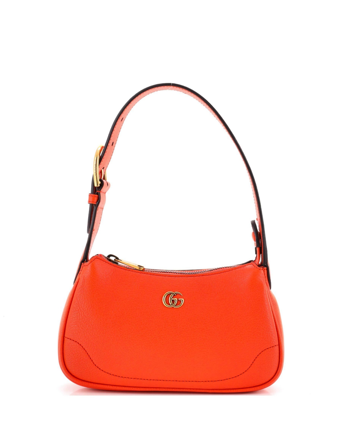 Pre-Owned Gucci Mini Aphrodite Shoulder Bag Leather - Orange