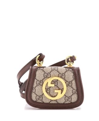 Blondie NM Card Case Wallet with Strap GG Coated Canvas
