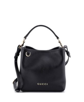 GG Emblem Leather Crossbody Bucket Bag