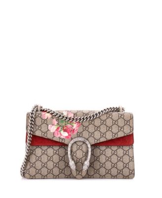 Small Dionysus Bag Blooms Print GG Coated Canvas