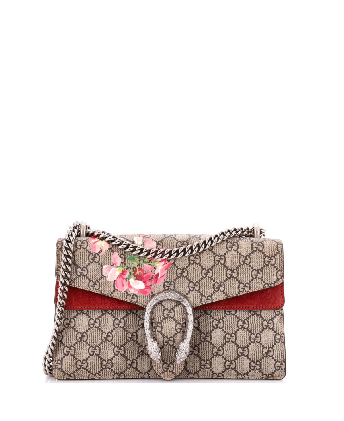 Pre-Owned Gucci Small Dionysus Bag Blooms Print Gg Coated Canvas - Brown