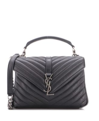 Classic Monogram College Chevron Medium Shoulder Bag