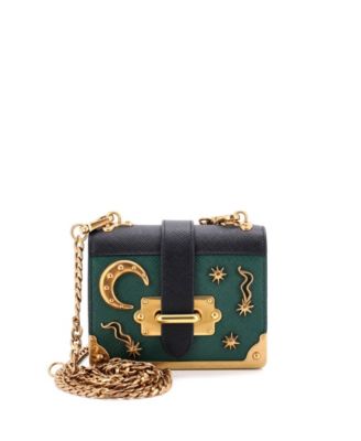 Micro Cahier Crossbody Bag Embellished Leather