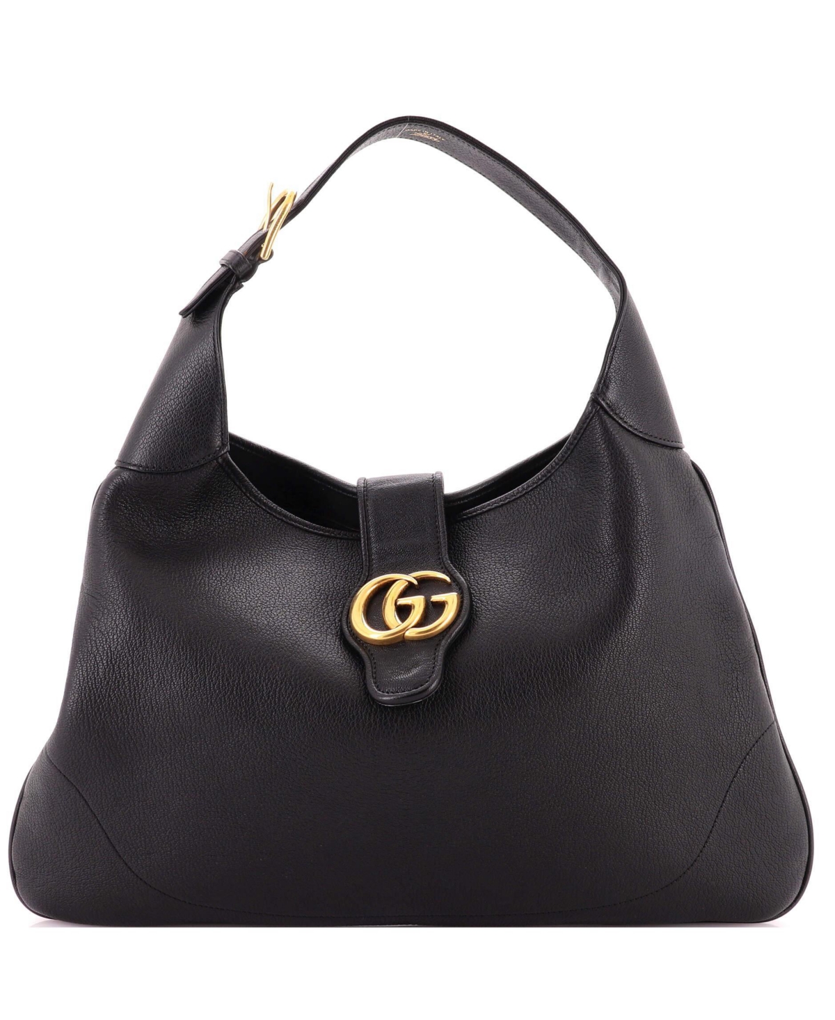 Pre-Owned Gucci Large Aphrodite Shoulder Bag Leather - Black