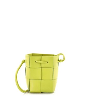 Mini Cassette Bucket Bag Maxi Intrecciato Leather