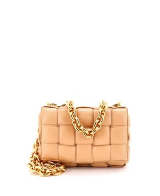 Cassette Chain Crossbody Bag Padded Maxi Intrecciato Leather