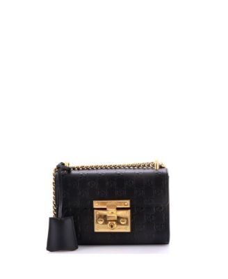 Small Padlock Shoulder Bag Guccissima Leather