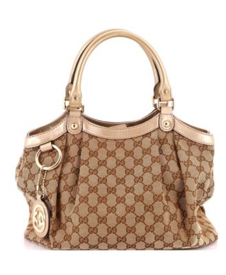 Medium Sukey Tote GG Canvas with Leather