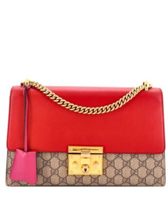 Medium Padlock Shoulder Bag GG Coated Canvas and Leather