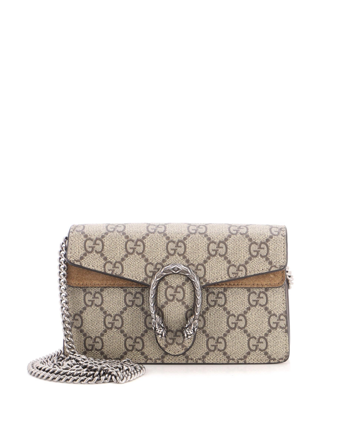 Pre-Owned Gucci Super Mini Dionysus Crossbody Shoulder Bag, 6.5"W x 4"H x 1.5"D - Brown