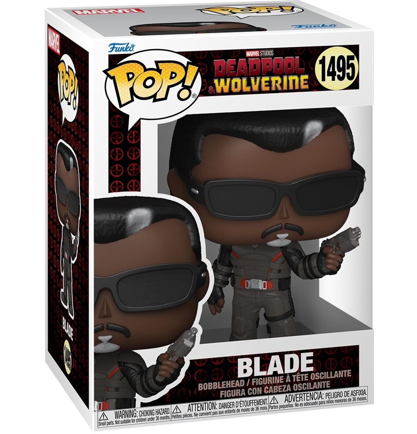 Детская фигурка Funko Pop! Marvel Deadpool and Wolverine Blade 3.5" Bobblehead Vinyl Figure, Ages 6+ — фото 2