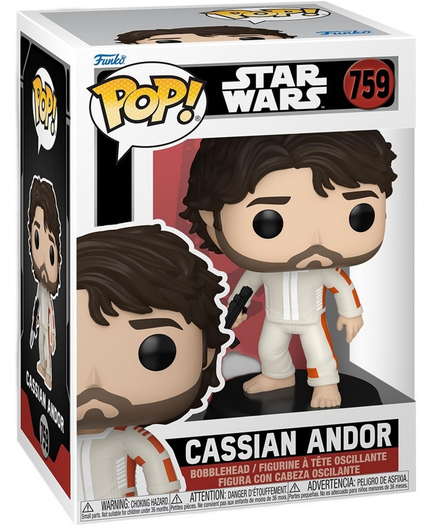 Детская фигурка Funko Pop! Star Wars: Andor Cassian Andor Bobblehead Vinyl, от 3 лет — фото 2
