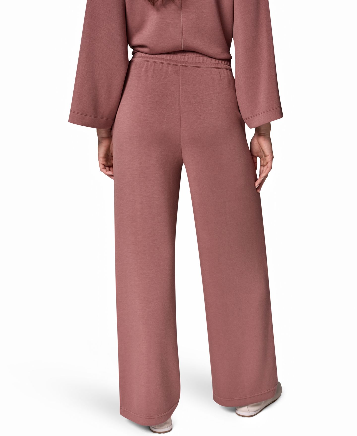 Женские брюки Donna Karan Weekend Jet Setter Mid-Rise Pull-On Wide-Leg, цвет: Розовый серо-коричневый — фото 5