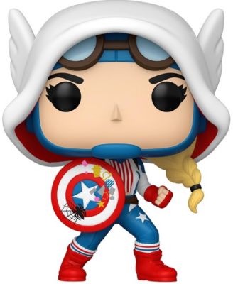 Pop! Marvel Spider-Gwen Gwenverse Cap-Gwen 3.5" Vinyl Figure, Ages 3+