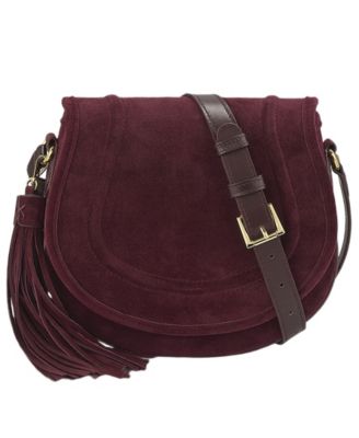 Jenni Suede Small Adjustable Crossbody Handbag