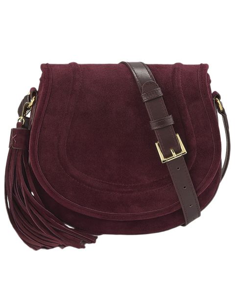 Женская сумка GiGi New York Jenni Suede Small Adjustable Crossbody, цвет: Шелковичный
