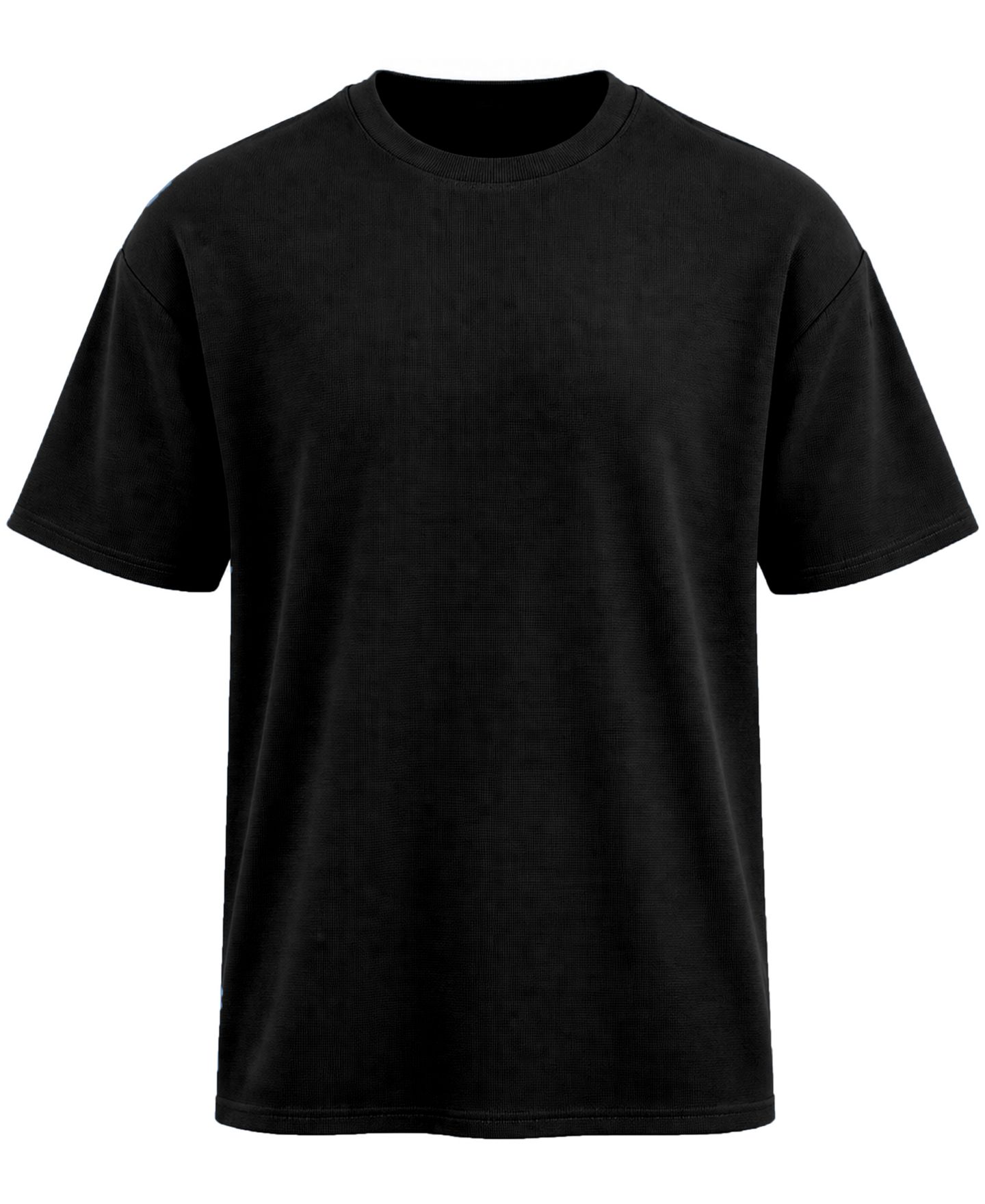 Мужские футболки Blu Rock Heavyweight Micro Waffle Knit Drop-Shoulder Short Sleeve, цвет: Чёрный — фото 2