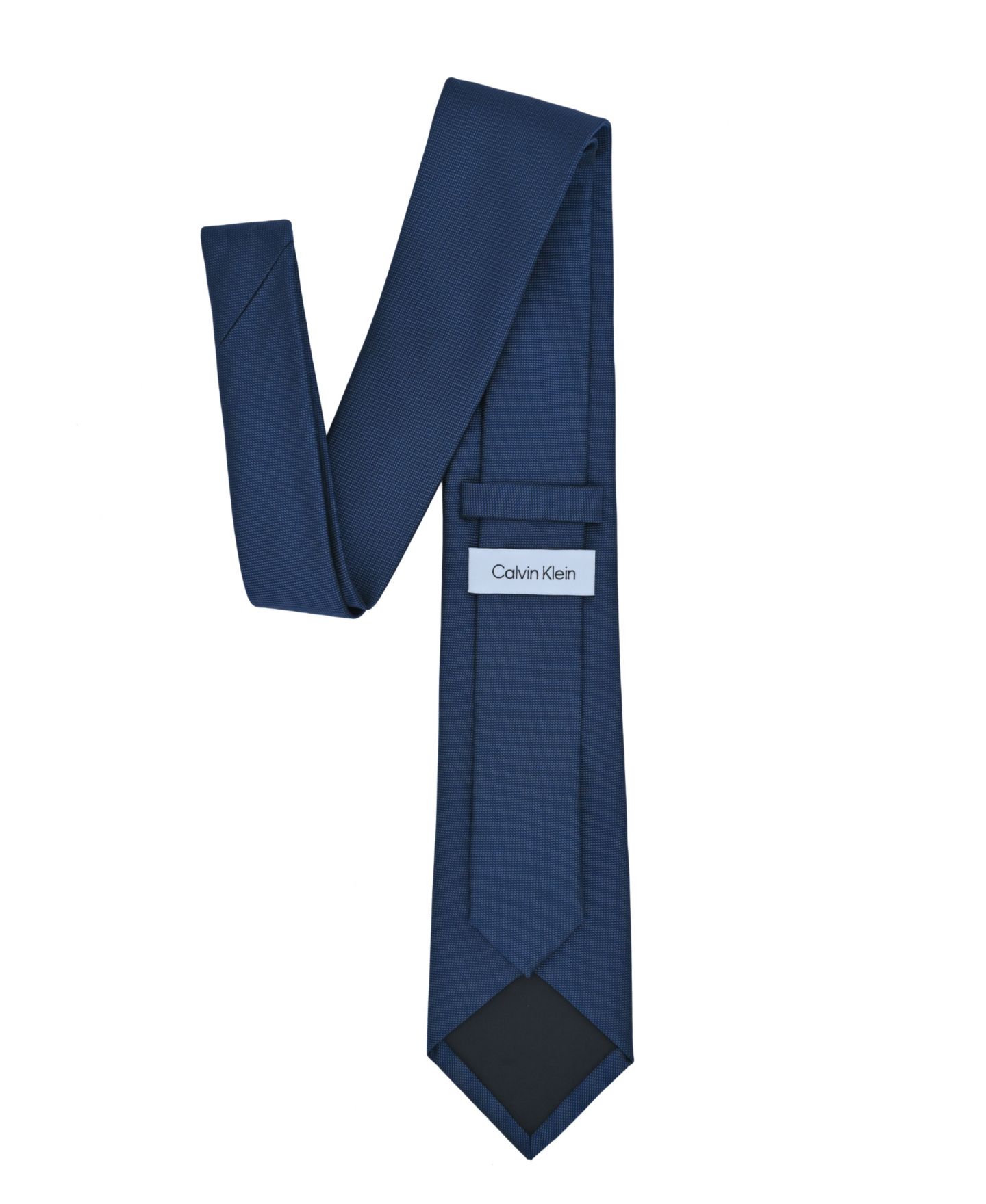 Мужской галстук Calvin Klein Stefan Solid Classic Tie, цвет: Тёмно-синий — фото 3
