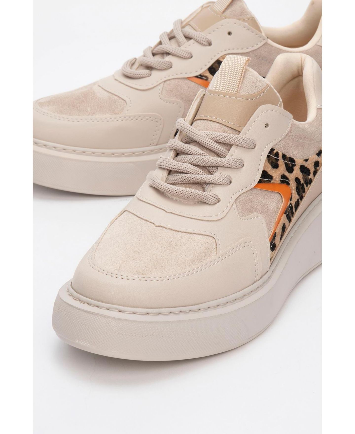 Женские кроссовки Prologue Shoes Ida Platform Fashion, цвет: Бежевый — фото 6