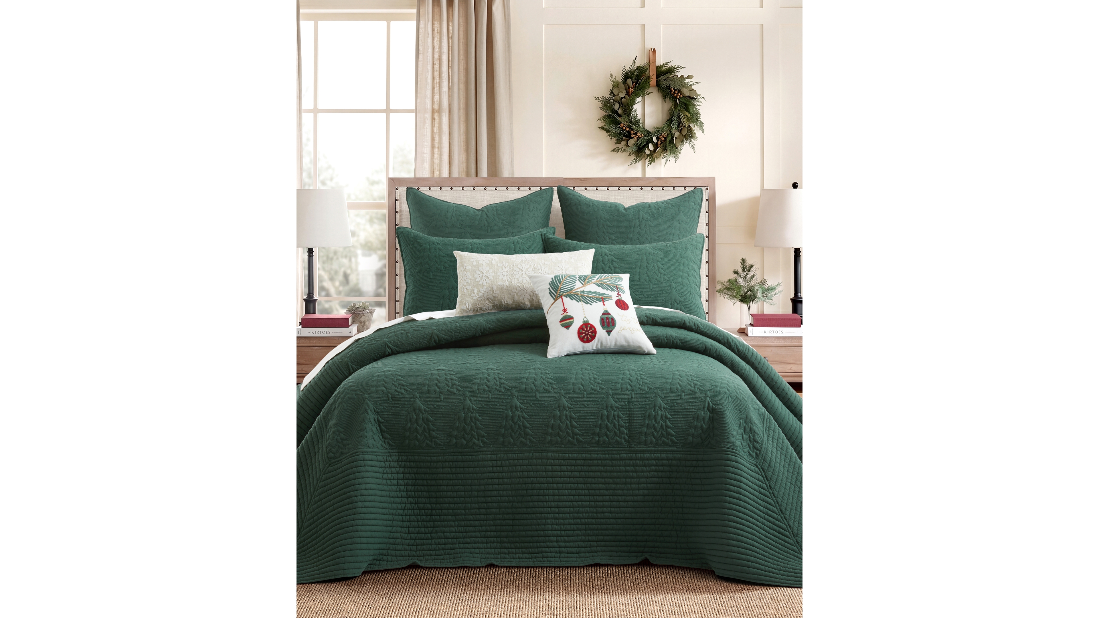 Levtex O Christmas Tree Stitching 2-Pc. Bedspread Set, Twin/Twin Xl