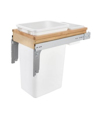 Pullout Trash Can, Full-Height Cabinet, 50 qt., White,4WCTM-1550DM-1