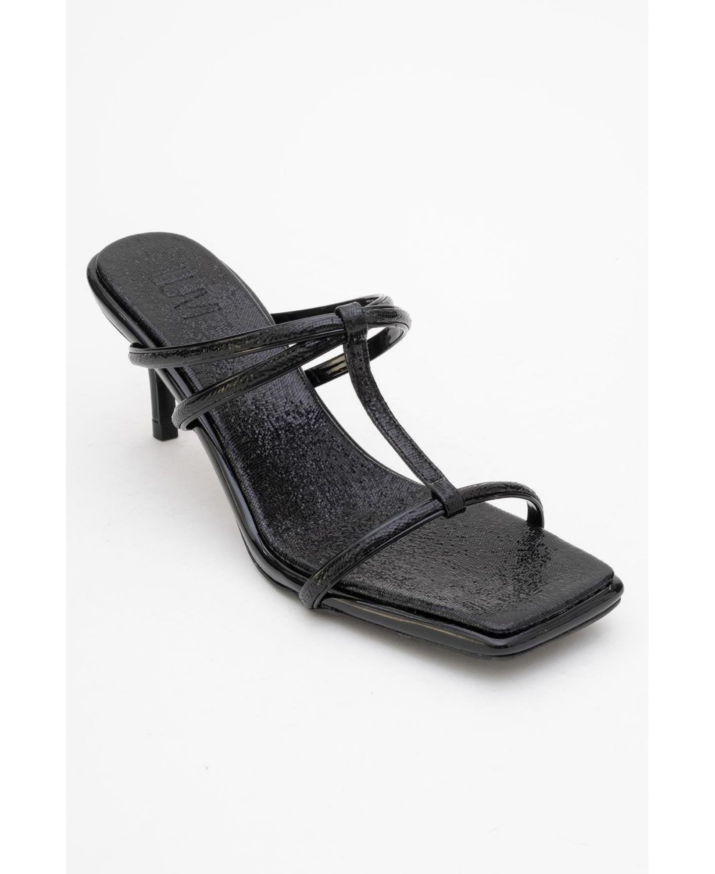Женские сандалии Prologue Shoes Mocha Strap Heel, цвет: Чёрная искусственная кожа — фото 1