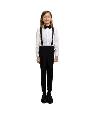 Big Boys Barn Wedding 4-Piece Shirt, Bowtie, Suspenders and Pants Set
