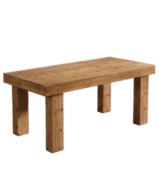 Solid Wood Farmhouse Dining Table with Heavy Duty Legs for Kitchen and Dining Room