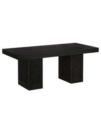Dining Table for 4 6 People with Double Pedestal Base for Kitchen and Home