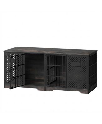 Indoor Dog Kennel Furniture with TV Stand for Living Room and Pet Space